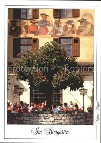 Garmisch Partenkirchen Im Biergarten Kat. Garmisch Partenkirchen