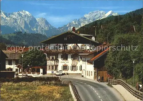 Wallgau Hotel Gasthaus Zur Post Kat. Wallgau