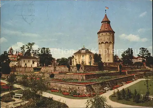 Rastatt Pagodenburg und Wasserturm mit Anlagen Kat. Rastatt