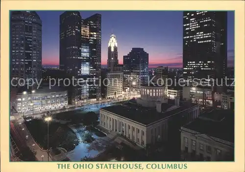 Columbus Ohio The Ohio Statehouse Downtown Skyscraper Kat. Columbus