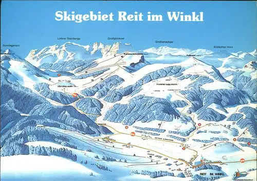 Reit Winkl Skigebiet Bayerische Alpen Luftkurort Kat. Reit im Winkl