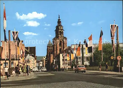 Heilbronn Neckar Kaiserstrasse Kilianskirche Fahnen Kat. Heilbronn