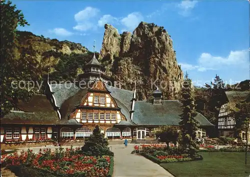Ebernburg Baederhaus mit Rheingrafenstein Kat. Bad Muenster am Stein Ebernburg