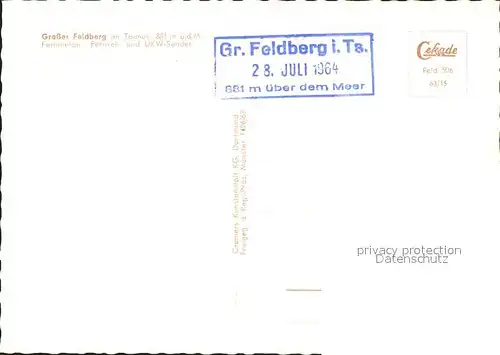 Grosser Feldberg Taunus Sender Berghaus Fliegeraufnahme Kat. Schmitten