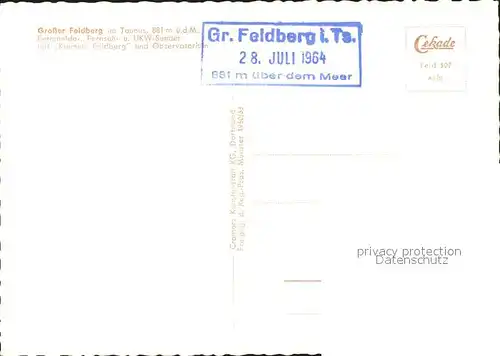 Grosser Feldberg Taunus Sender Kleiner Feldberg Observatorium Fliegeraufnahme Kat. Schmitten