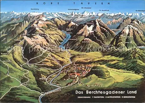 Berchtesgaden Das Berchtesgadener Land Hohe Tauern aus der Vogelschau Kat. Berchtesgaden