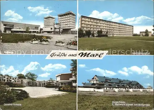 Marl Westfalen Rathaus Marienhospital Goethe Schule Huegelhaus / Marl /Recklinghausen LKR