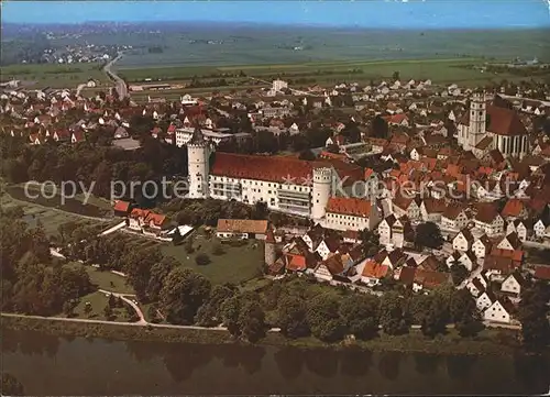 Lauingen Donau Schloss Kirche Fliegeraufnahme / Lauingen (Donau) /Dillingen Donau LKR