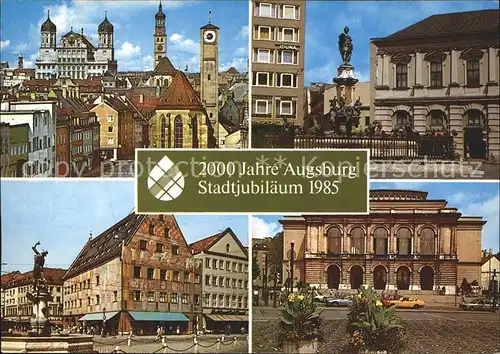 Augsburg 2000 Jahre Stadtjubilaeum 1985 Sehenswuerdigkeiten Denkmal Kirche Kat. Augsburg