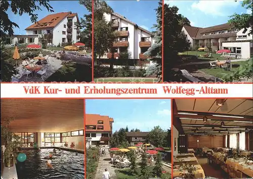 Alttann Allgaeu VdK Kur und Erholungszentrum Garten Hallenbad Luftkurort Kat. Wolfegg