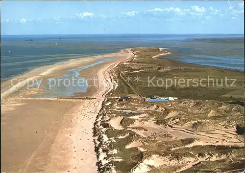 Amrum Nordseeinsel Strand Fliegeraufnahme Kat. Nebel