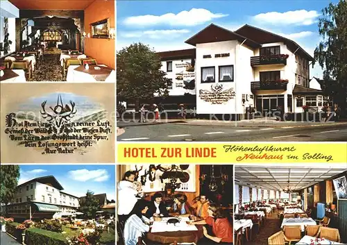Neuhaus Solling Hotel zur Linde Hoehenluftkurort Kat. Holzminden