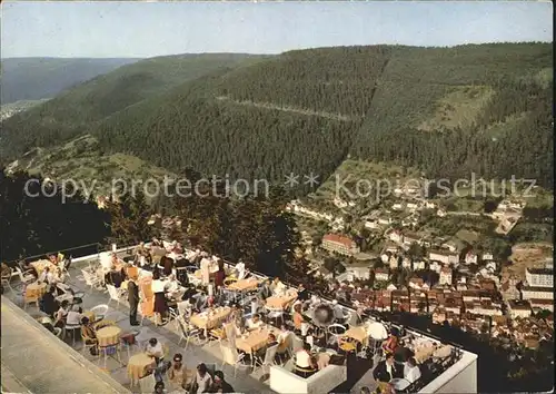 Wildbad Schwarzwald Panorama Blick vom Sommerberghotel Terrasse Kat. Bad Wildbad