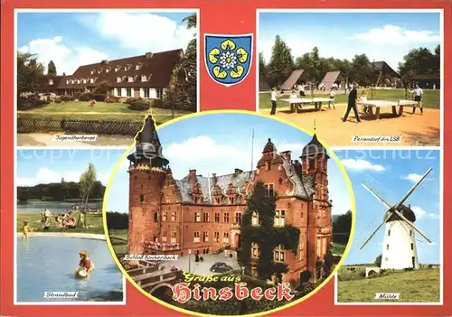 Hinsbeck Jugendherberge Feriendorf Windmuehle Strandbad Schloss Wappen Kat. Nettetal