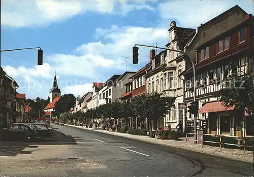 Bad Sachsa Harz Marktstrasse mit evangelischer Kirche Kat. Bad Sachsa