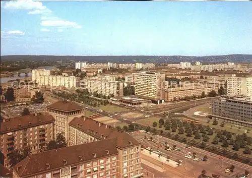 Dresden Blick vom Rathausturm zum Pirnaischen Platz Siedlung Kat. Dresden Elbe