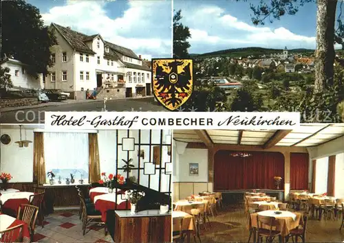Neukirchen Knuellgebirge Hotel Gasthof Combecher Gesamtansicht Luftkurort Wappen Kat. Neukirchen