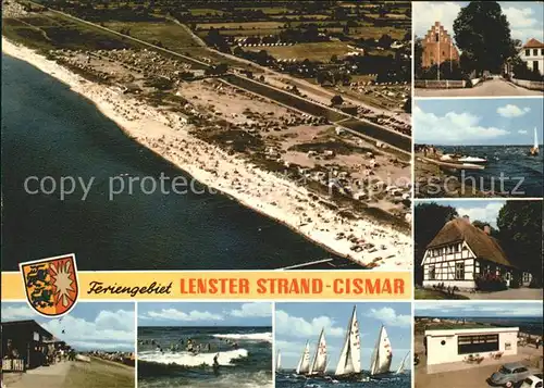 Cismar Feriengebiet Lenster Strand Fliegeraufnahme Segelregatta Wappen Kat. Groemitz