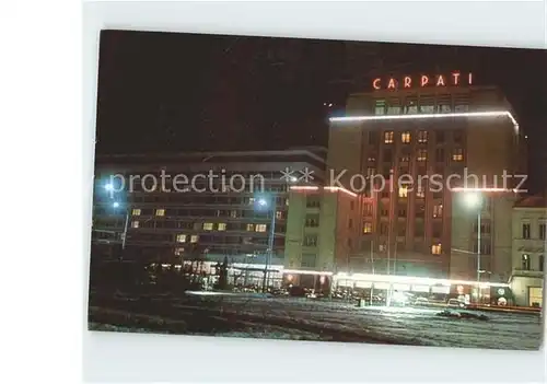 Brasov Hotel Carpati bei Nacht Kat. Kronstadt Brasov