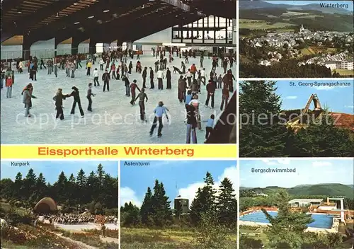 Winterberg Hochsauerland Eissporthalle Bergschwimmbad St. Georg Sprungschanze Kurpark Kat. Winterberg