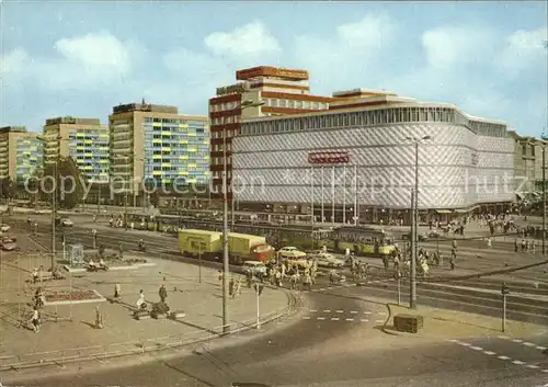 Leipzig Warenhaus Konsument am Bruehl Strassenbahn  Kat. Leipzig