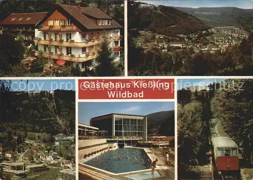 Wildbad Schwarzwald Gaestehaus Kiessling Zahnradbahn  Kat. Bad Wildbad