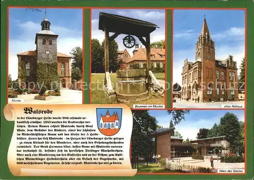 Walsrode Lueneburger Heide Kirche Rathaus Haus des Gastes Brunnen im Kloster Kat. Walsrode