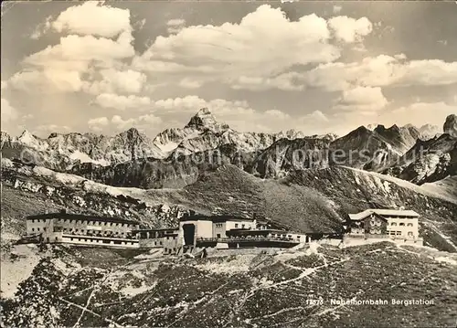 Oberstdorf Nebelhornbahn Bergstation Berghotel Hoefatsblick Berggaststaette Kat. Oberstdorf