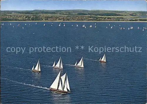 Eckernfoerde Segelregatta Fliegeraufnahme Kat. Eckernfoerde