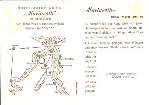 Mariaroth Hotel Waldpension Mariaroth Kat. Waldesch