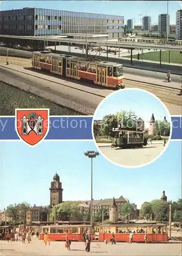 Plauen Vogtland Am Oberen Bahnhof Historische Strassenbahn Otto Grotewohl Platz Kat. Plauen