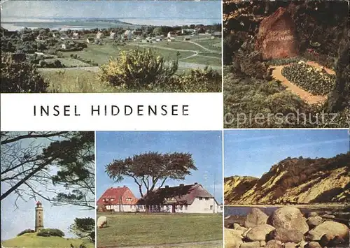 Insel Hiddensee Turm Teilansicht Grabmal  Kat. Insel Hiddensee