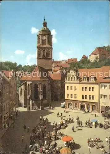 Meissen Elbe Sachsen Marktplatz Marienkirche Kat. Meissen