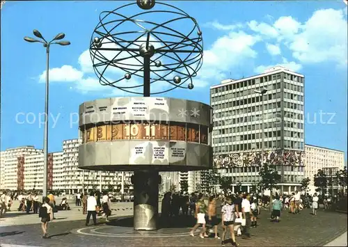 Berlin Uraniasaeule Weltzeituhr Kat. Berlin