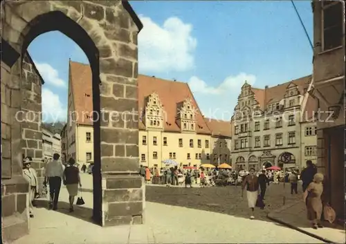 Meissen Elbe Sachsen Marktplatz Rathaus  Kat. Meissen