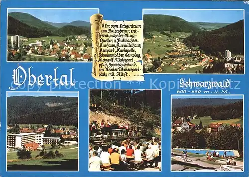 Obertal Baiersbronn Schwimmbad Cafe Ortsansichten / Baiersbronn /Freudenstadt LKR