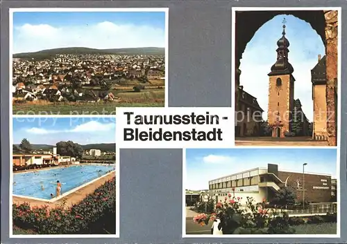 Bleidenstadt Kirche Schwimmbad  Kat. Taunusstein