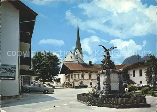 Koessen Tirol Strassenansicht Gasthof Erzherzog Reiner Kat. Koessen