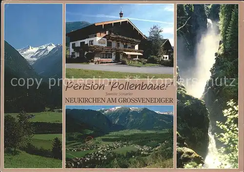 Neukirchen Grossvenediger Pension Pollenbauer Gesamtansicht Wasserfall Kat. Neukirchen am Grossvenediger