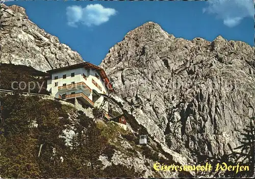 Werfen Salzburg Bergstation Eisriesenwelt Eishoehle im Tennengebirge Kat. Werfen
