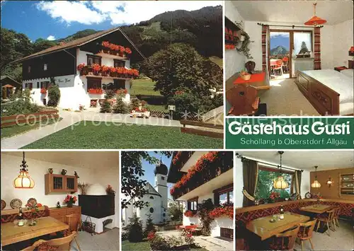 Schoellang Gaestehaus Gusti Stube Zimmer Kirche Kat. Oberstdorf