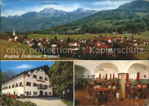 Frasdorf Ortsansicht Gasthof Niederauer Kampenwand Kat. Frasdorf