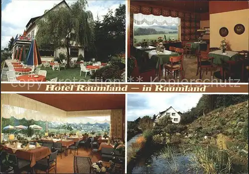 Bad Berleburg Hotel Raumland Gastraum Weiher Kat. Bad Berleburg