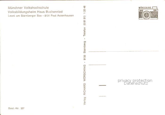 Assenhausen Starnberg Muenchener Volkshochschule Haus Buchenried Kat Berg Nr Ke43962 Oldthing Ansichtskarten Bayern