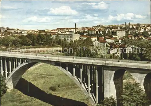 Pirmasens Blick auf Stadt und Bruecke Kat. Pirmasens