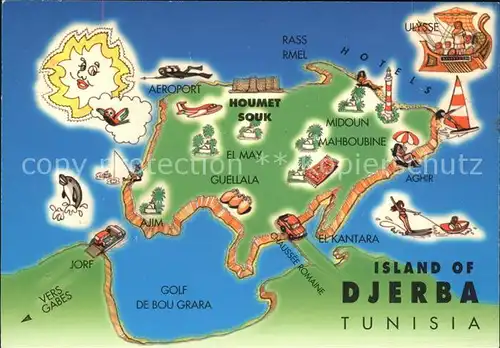 Djerba Gebietskarte Kat. Djerba