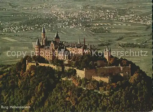 Hechingen Burg Hohenzollern Fliegeraufnahme Kat. Hechingen