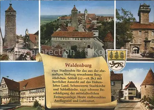 Waldenburg Wuerttemberg Schloss Stadtkirche Details Kat. Waldenburg