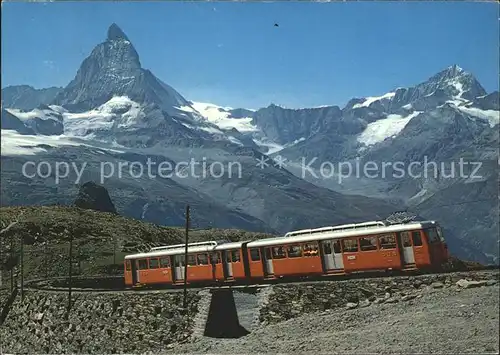 Gornergrat Zermatt Gornergratbahn mit Matterhorn / Gornergrat /Rg. Zermatt