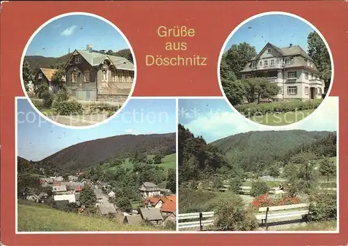 Doeschnitz Haus Sonnenau Ortsblick Parkanlage Kat. Doeschnitz